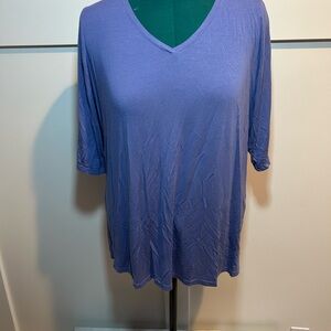 Felina Lavender Short Sleeve V-Neck Tee